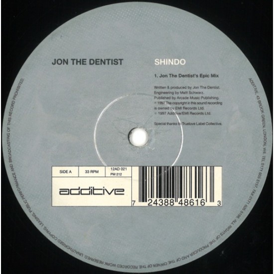 Jon The Dentist "Shindo" (12")