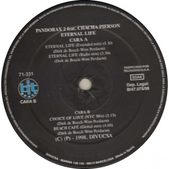 Pandorax "Eternal Life" (12")