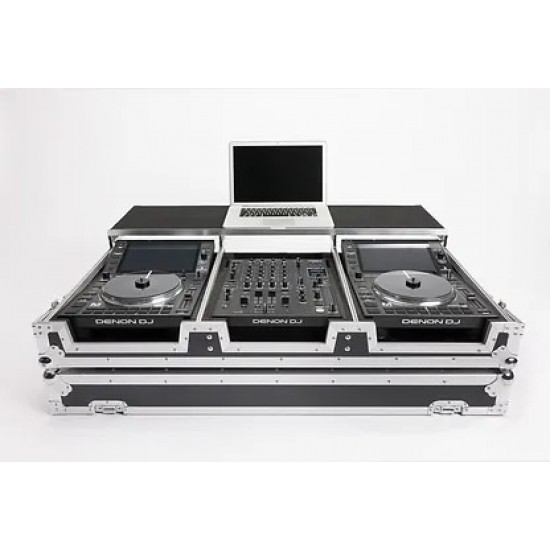 Magma Multi-Format Workstation Player/Mixer-Set (Bandeja para Portátil y Ruedas) - Black/Silver