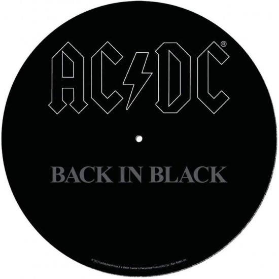 Slipmat "AC/DC Back In Black" (Unidad)