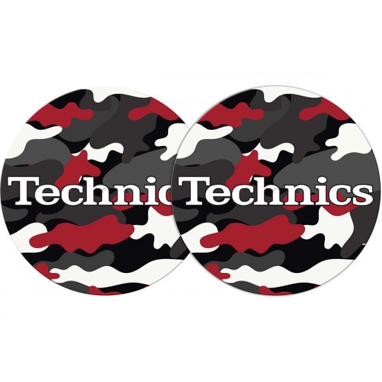 Slipmat "Technics Army Black-Red" (pareja)