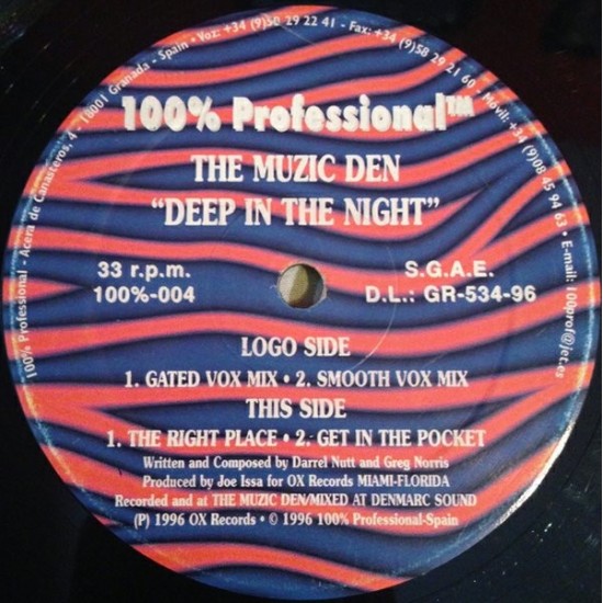 The Muzic Den ''Deep In The Night'' (12") 