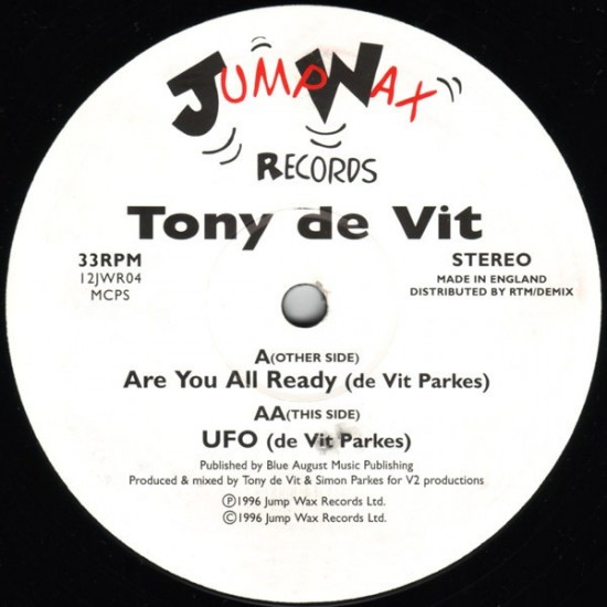 Tony de Vit ‎''Are You All Ready / UFO'' (12") 