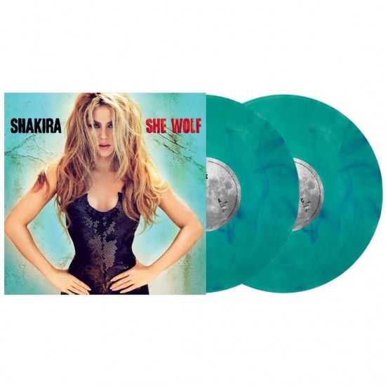 Shakira - She Wolf (2xLP - Gatefold - Special Edition - Sea Glass w/ Turquoise Swirls)