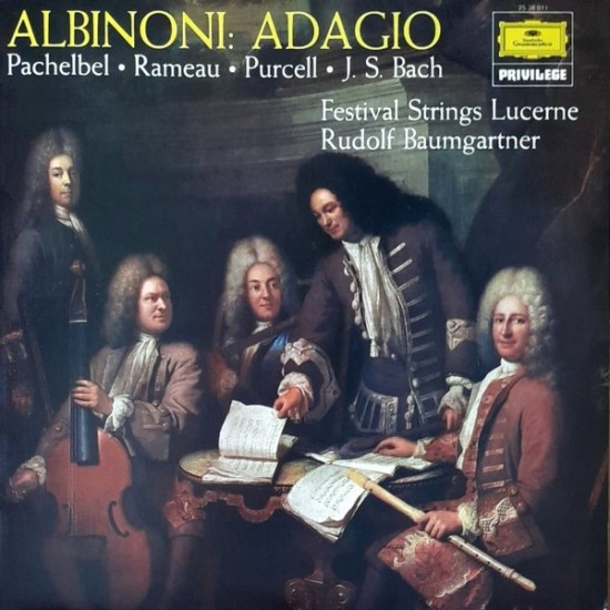 Albinoni, Pachelbel, Rameau, Purcell, J. S. Bach , Dir.: Rudolf Baumgartner, Festival Strings Lucerne ‎"Albinoni: Adagio. Seleccion De Musica Barroca" (LP)