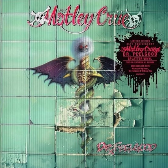 Mötley Crüe ‎"Dr. Feelgood" (LP - 35th Anniversary Edition - Lenticular Cover - Red & White Splatter)