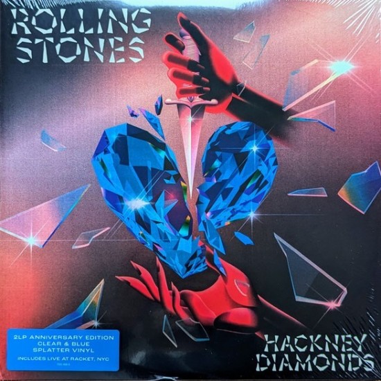 The Rolling Stones "Hackney Diamonds" (2xLP - Gatefold - Limited 1st Anniversary Edition - Clear & Blue Splatter)