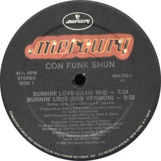 Con Funk Shun - Burnin' Love (12")