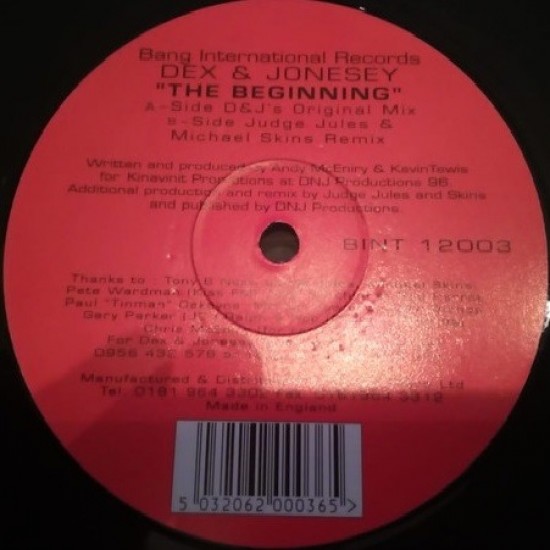 Dex & Jonesey ''The Beginning'' (12") 