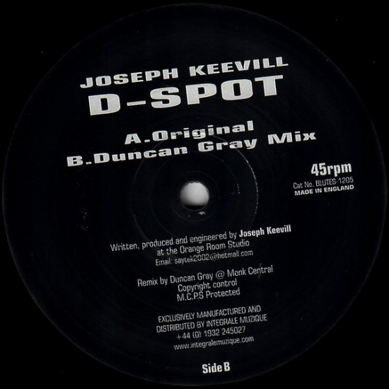 Joseph Keevill ‎"D-Spot" (12")