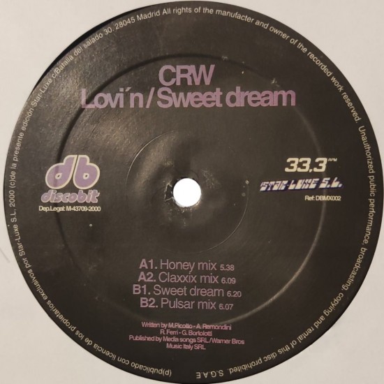 CRW ‎"Lovin' / Sweet Dream" (12")