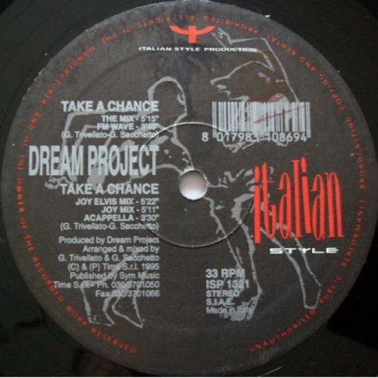 Dream Project ‎''Take A Chance'' (12")* 