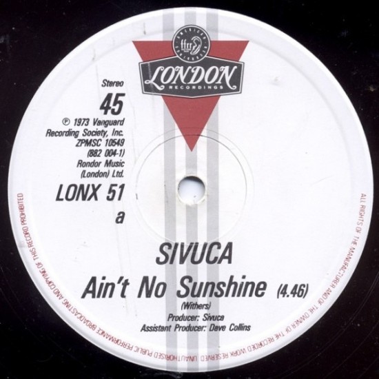 Sivuca ‎"Ain't No Sunshine" (12")