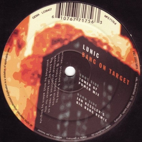 Lunic ‎"Bang On Target" (12")