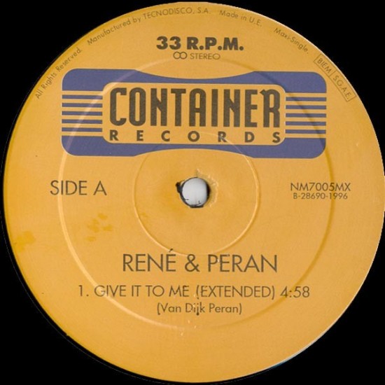 DJ René & Peran ‎"Give It To Me" (12")