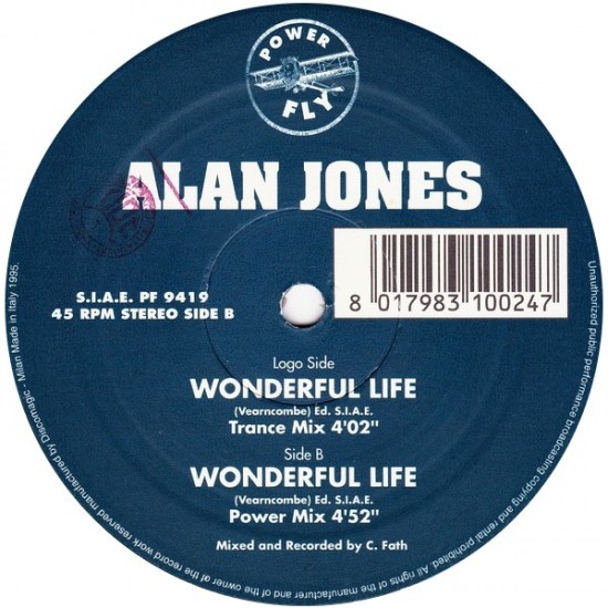 Alan Jones ''Wonderful Life'' (12") 