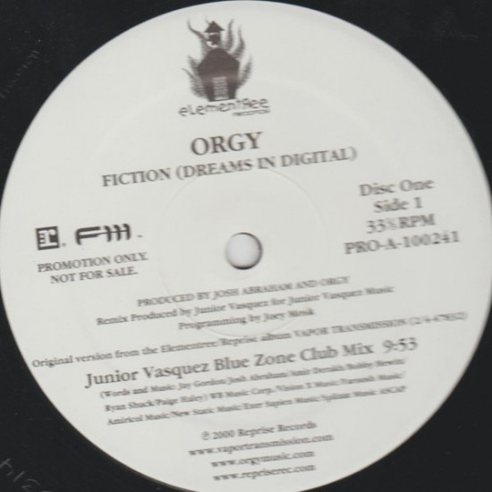 Orgy ‎"Fiction (Dreams In Digital)" (12")*