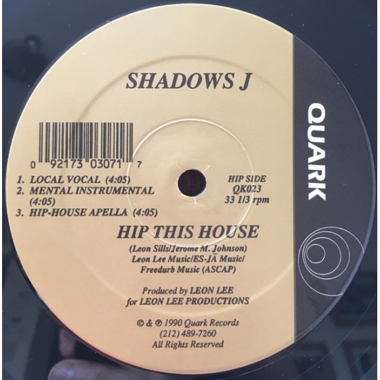 Shadows J ‎''Hip This House'' (12") 