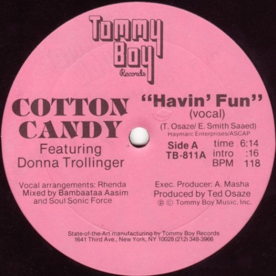 Cotton Candy feat. Donna Trollinger ‎"Havin' Fun" (12")*