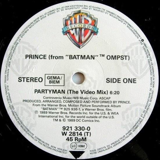 Prince ‎"Partyman" (12")