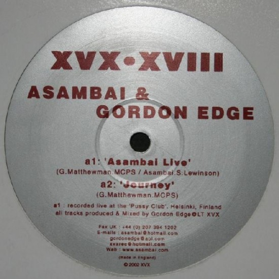 Asambai & Gordon Edge ‎"Asambai Live / Journey" (12")