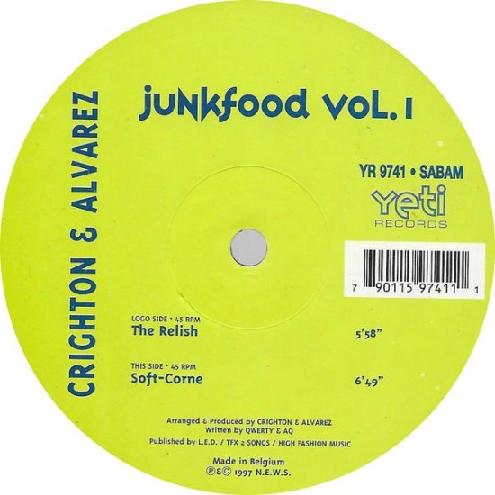 Crighton & Alvarez ‎"Junkfood Vol. I" (12")