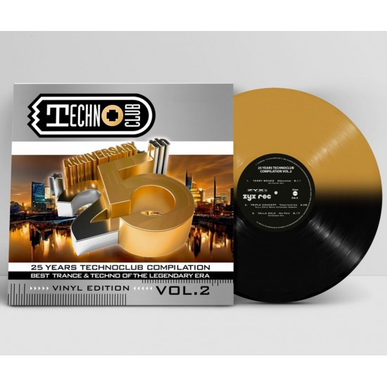 25 Years Technoclub Compilation Vol.2 (Best Trance & Techno Of The Legendary Era) (2xLP - Gold & Black)