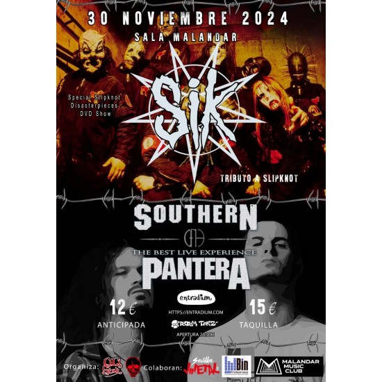 Sik (tributo Slipknot) + Southern Pantera (tributo Pantera) @salaMalandar