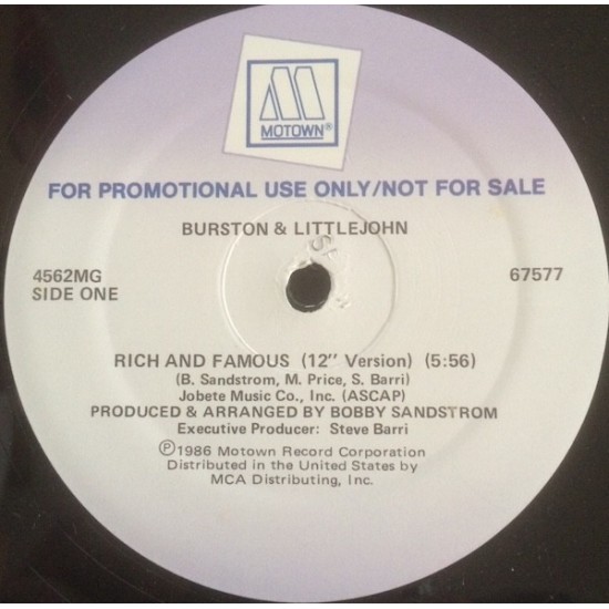 Burston & Littlejohn ‎- Rich And Famous (12" - Promo) 