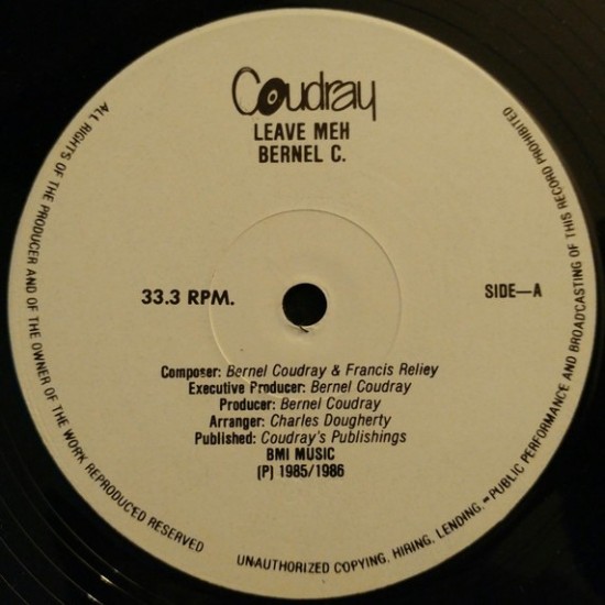 Bernel Coudray - Leave Meh! (12")