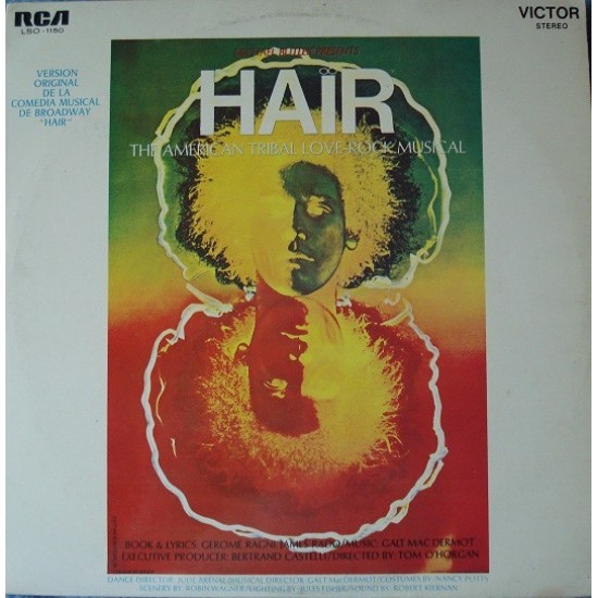 Hair - The American Tribal Love-Rock Musical = Versión Original De La Comedia Musical De Broadway - Hair (LP) 