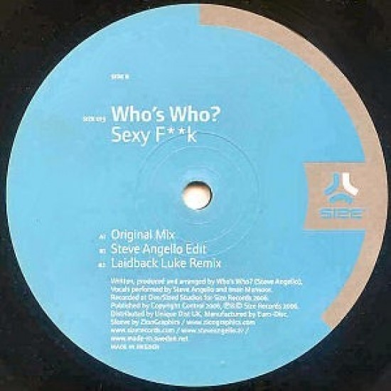 Who's Who? - Sexy F**k (12")