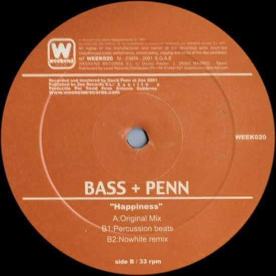 Bass & Penn - Happiness (12")